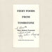 Fiery Foods From Tombstone, Arizona: Signed Edition